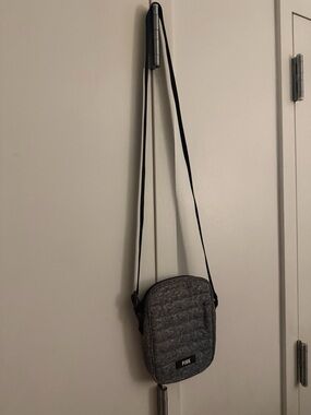 PINK Gray Quilted Crossbody Bag